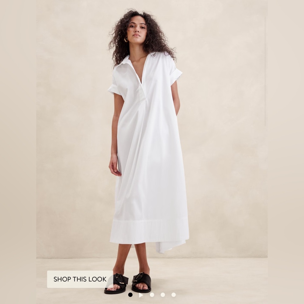 NWT Banana Republic Cruz Poplin Maxi Dress